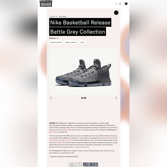 Nike Air Zoom KD Battle Grey Kevin Durant Shoes Sneakers Basketball 6.5YKD9 Gray - Picture 10 of 12